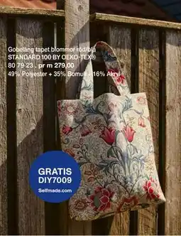 Selfmade Gobeläng tapet blommor röd/blå erbjuda