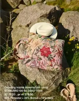 Selfmade Gobeläng tropisk blomma/fjäril cerise erbjuda