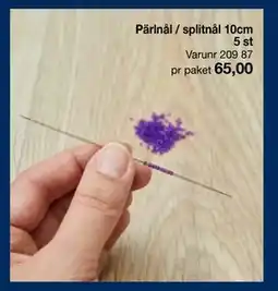 Selfmade Pärlnål / splitnål 10cm 5 st erbjuda