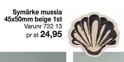 Selfmade Symärke mussla 45x50mm beige 1st erbjuda
