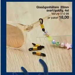 Selfmade Glasögonhållare 20mm svart/guldfg. 4st erbjuda