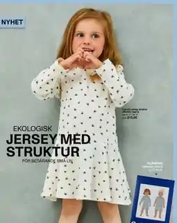 Selfmade Organic jersey struktur offwhite med bi erbjuda