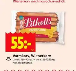 LITHELLS Varmkorv, Wienerkorv