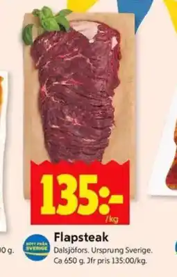 ICA Kvantum DALSJOFORS Flapsteak erbjuda