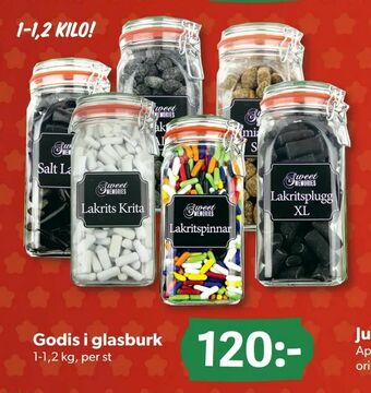 DollarStore Godis i glasburk erbjuda