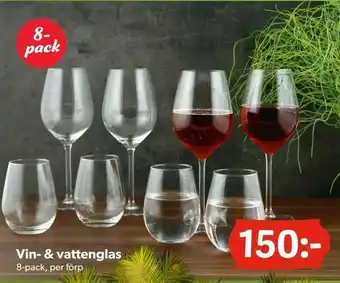 Vin- & vattenglas