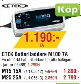 Erlandsons Brygga CTEK Batteriladdare M100 7A erbjuda