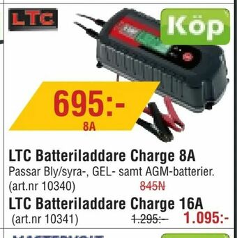 Erlandsons Brygga LTC Batteriladdare Charge 8A erbjuda