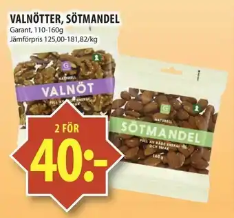 Matvärlden Tensta Valnötter, sötmandel erbjuda