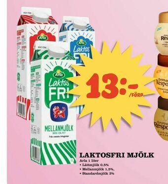 Nya Pulsen Laktosfri mjölk erbjuda