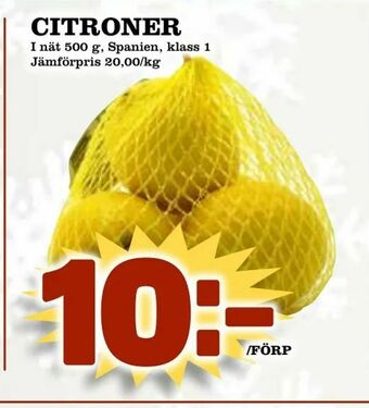 Supergrossen Citroner erbjuda