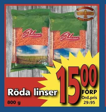 Supergrossen Röda linser erbjuda
