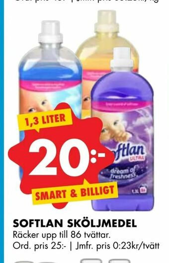 ÖoB Softlan sköljmedel erbjuda