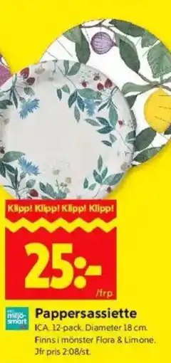 ICA Kvantum ICA. Pappersassiette erbjuda