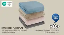 JYSK Dragehode fleecepläd erbjuda