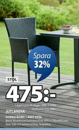 JYSK JUTLANDIA Aidt stol erbjuda