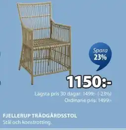 JYSK FJELLERUP TRÄDGÅRDSSTOL erbjuda