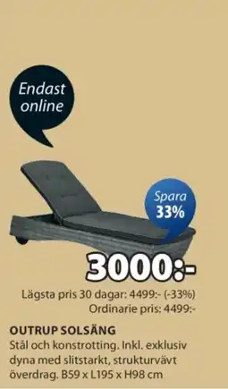 JYSK Outrup solsäng erbjuda