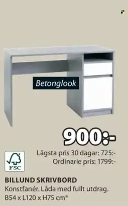 JYSK Billund skrivbord erbjuda