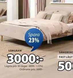 JYSK Kongsberg sängram erbjuda