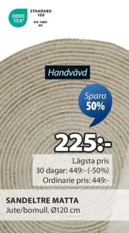 JYSK Sandeltre matta erbjuda