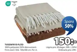 JYSK Tusenfryd pläd erbjuda