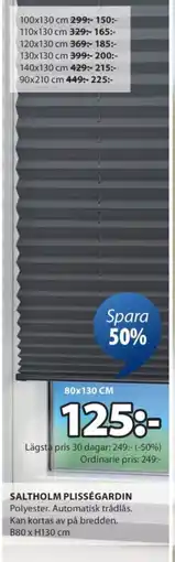 JYSK Saltholm plisségardin erbjuda