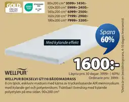 JYSK WELLPUR Bokselvi GT110 bäddmadrass erbjuda