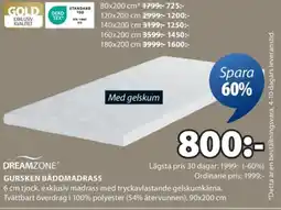 JYSK DREAMZONE Gursken bäddmadrass erbjuda