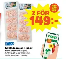 Stora Coop Skalade räkor 4-pack erbjuda