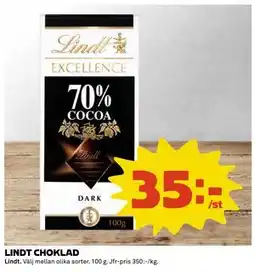 Coop LINDT CHOKLAD erbjuda