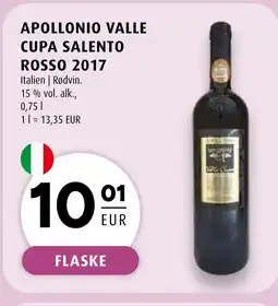Scandinavian Park Apollonio valle cupa salento rosso 2017 erbjuda
