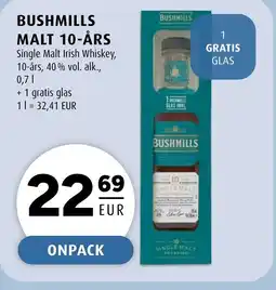 Scandinavian Park BUSHMILLS Malt 10-års erbjuda