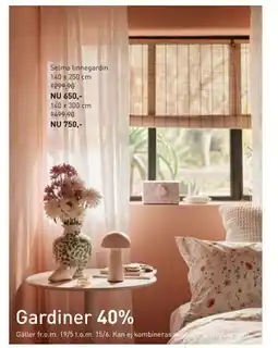 Hemtex Selma linnegardin erbjuda