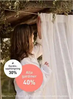 Hemtex Alla gardiner erbjuda