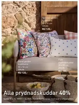 Hemtex Alla prydnadskuddar erbjuda