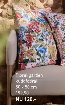 Hemtex Floral garden kuddfodral 50 x 50 cm erbjuda