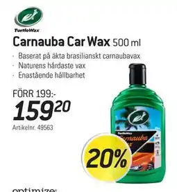 thansen Carnauba Car Wax erbjuda