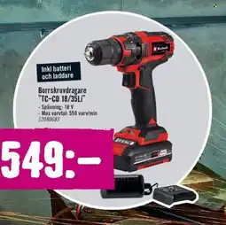 Hornbach Borrskruvdragare "TC-CD 18/35Li" erbjuda