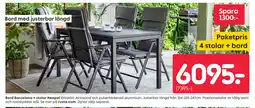 Rusta Bord Barcelona + stolar Neapel erbjuda