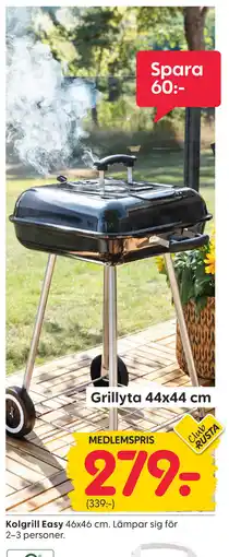 Rusta Kolgrill Easy erbjuda