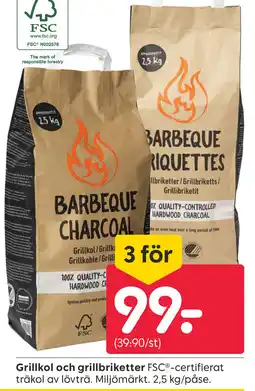 Grillkol och grillbriketter