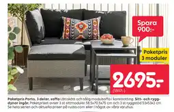 Rusta Paketpris Porto, 3 delar, soffa erbjuda