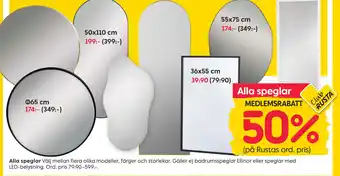 Rusta Alla speglar erbjuda