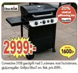 Bo Ohlsson Convective 310B gasolgrill med 3 Brännare erbjuda