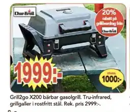 Bo Ohlsson Grill2go X200 bärbar gasolgrill erbjuda