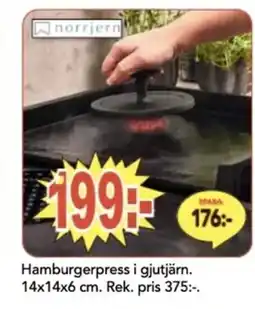 Bo Ohlsson Hamburgerpress i gjutjärn erbjuda