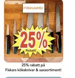 FISKARS köksknivar & saxsortiment!
