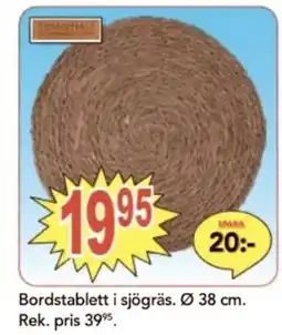 Bordstablett i sjögräs