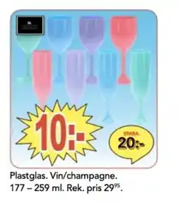 Plastglas Vin/champagne
